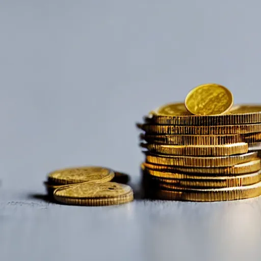 Prompt: a juul, sitting on a pile of gold coins