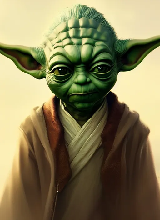 Image similar to highly detailed portrait yoda in gta v stephen bliss unreal engine fantasy art by greg rutkowski loish rhads ferdinand knab makoto shinkai lois van baarle ilya kuvshinov rossdraws tom bagshaw global illumination radiant light detailed intricate environment