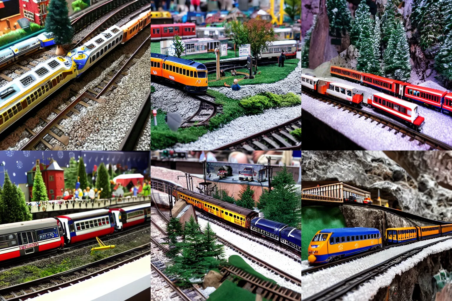 Prompt: train in the Miniaturwunderland