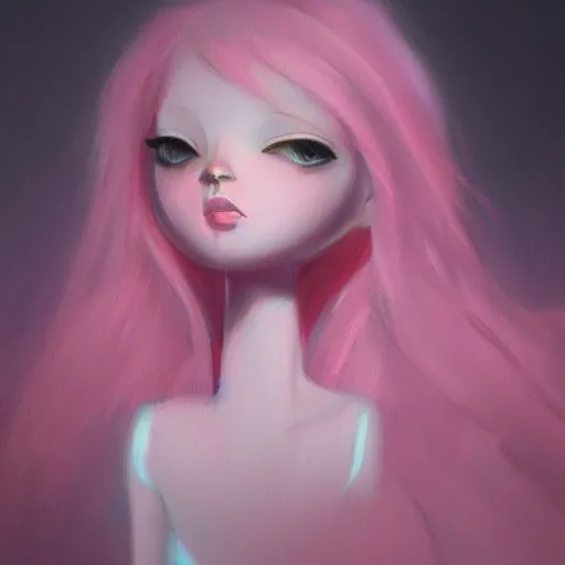 Prompt: soft, pink, trending on artstation