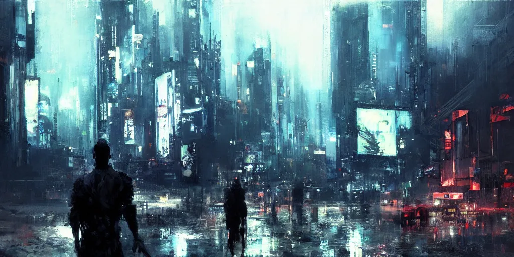 Image similar to cyberpunk jeremy mann