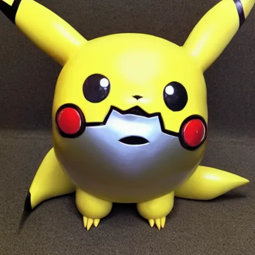 Image similar to Pikachu Sculpture made out of metal