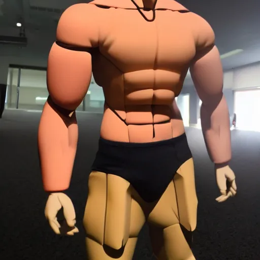 Image similar to muscular buff life sized ken doll also as a male android