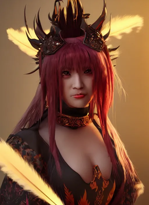 Image similar to a fantasy comic book style portrait painting of japanese monster tamamo - mae, unreal 5, daz, hyperrealistic, octane render, rpg portrait, ambient light, dynamic lighting