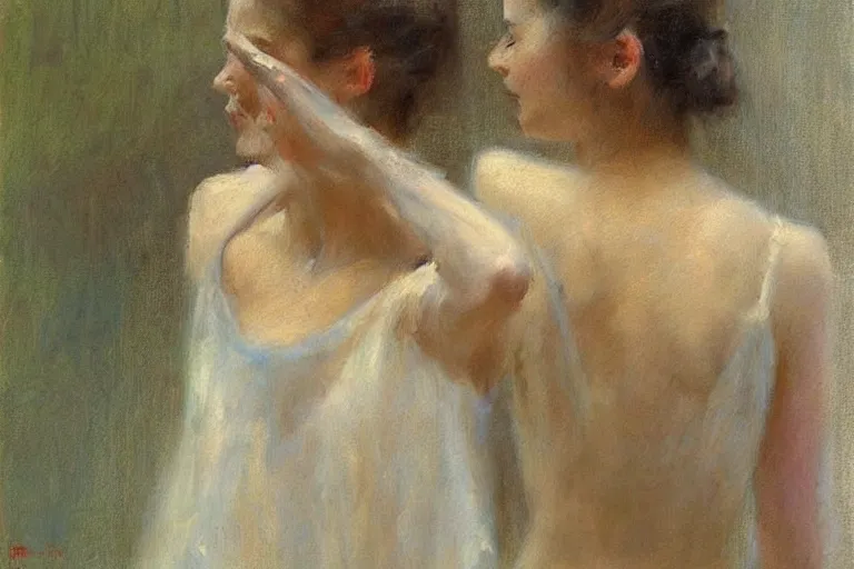 Image similar to “ ballerina painting by ron hicks ”