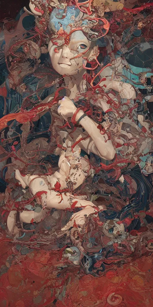 Image similar to orientalism painting by james jean and katsuhiro otomo and erik jones, inspired by akira anime, smooth texture, intricate oil painting, high detail illustration, sharp high detail, long exposure city pop