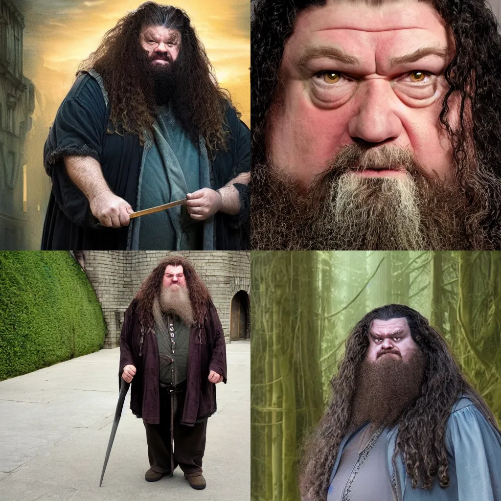 Prompt: Hagrid in Among Us