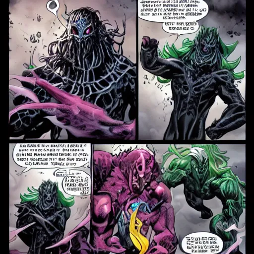 Prompt: knull the symbiote god