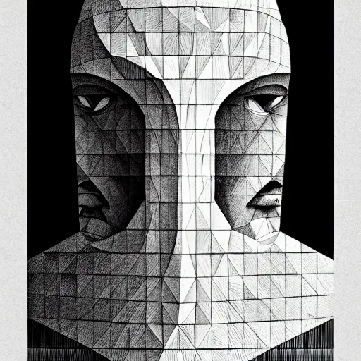 Image similar to white conceptual figurative post - morden monumental abstract portrait made by escher and piranesi, highly conceptual figurative art, intricate detailed illustration, illustration sharp geometrical detail, vector sharp graphic, controversial poster art, polish poster art