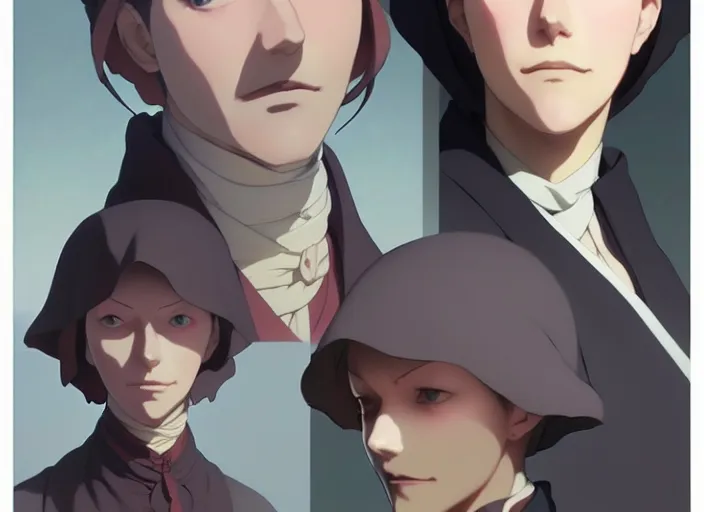 Image similar to florence nightingale 5 5 years old, character face study, faces only, concept art finely detailed perfect art, painted by greg rutkowski makoto shinkai takashi takeuchi studio ghibli, pinterest, cevagraf comics