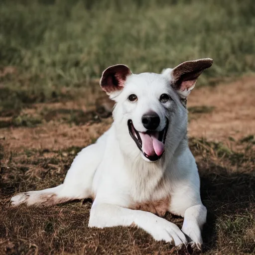 Prompt: professional photograph of handsome male happy smiling danish - swedish farmdog
