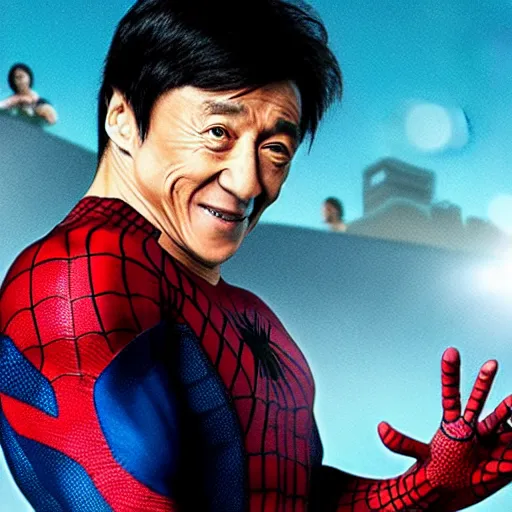 Prompt: Jackie Chan as spiderman