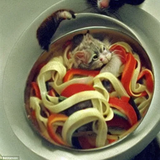Image similar to Ratatouille but Alfredo Linguini is the cat Tom