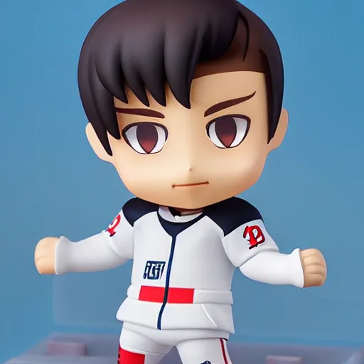 Prompt: high quality portrait flat matte painting of cute Carey Price in the style of nendoroid and manga NARUTO, flat anime style, thick painting, medium close-up