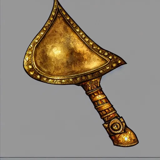 Image similar to an opulent and elegant handaxe, rpg item, fantasy concept art