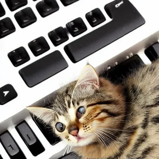 Image similar to cat hacking on a keyboard