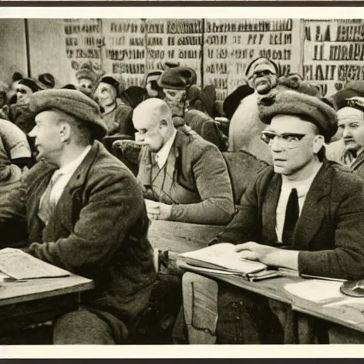 Image similar to vintage picture of shrek at nuremberg trials