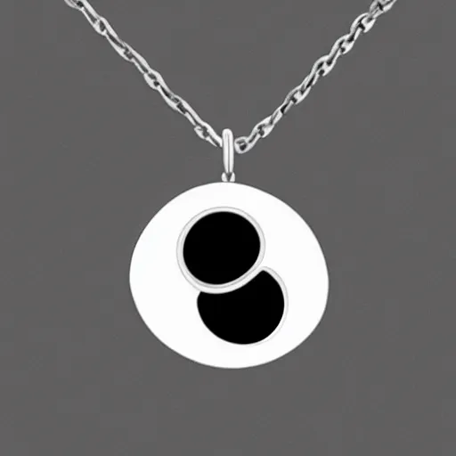 Image similar to a yinyang necklace, realistic, 4 k