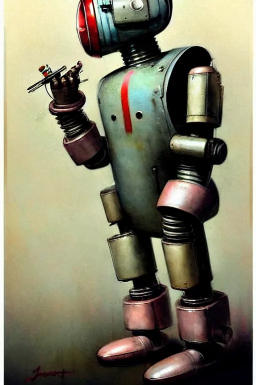 Prompt: ( ( ( ( ( 1 9 5 0 s retro future android robot clown. muted colors., ) ) ) ) ) by jean - baptiste monge,!!!!!!!!!!!!!!!!!!!!!!!!!