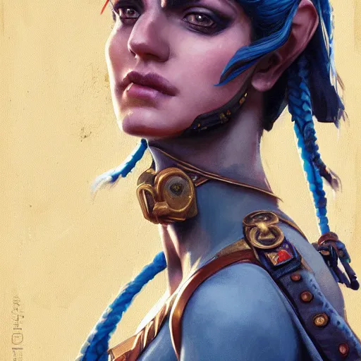 Image similar to Female pirate captain with blue skin, 4k oil on linen by wlop, artgerm, andrei riabovitchev, nuri iyem, james gurney, james jean, greg rutkowski, highly detailed, soft lighting 8k resolution