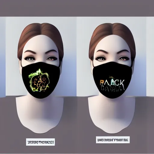 Prompt: face mask designs