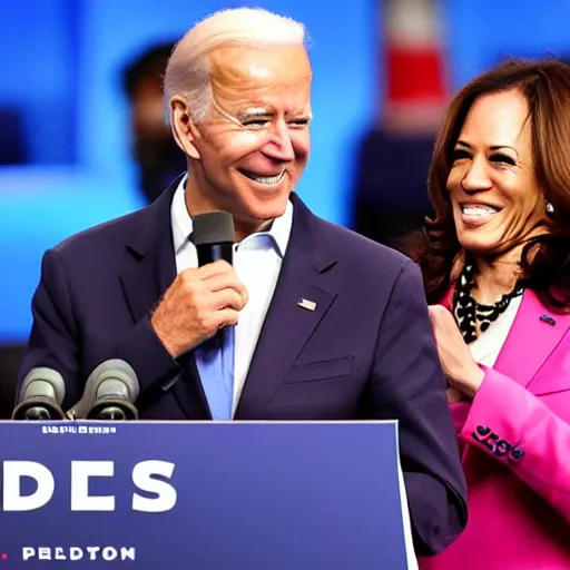 Image similar to joe biden and kamala harris giving away crack pipes to everyone