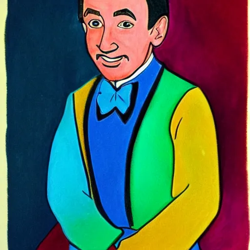 Image similar to child's crayon portrait of walt disney