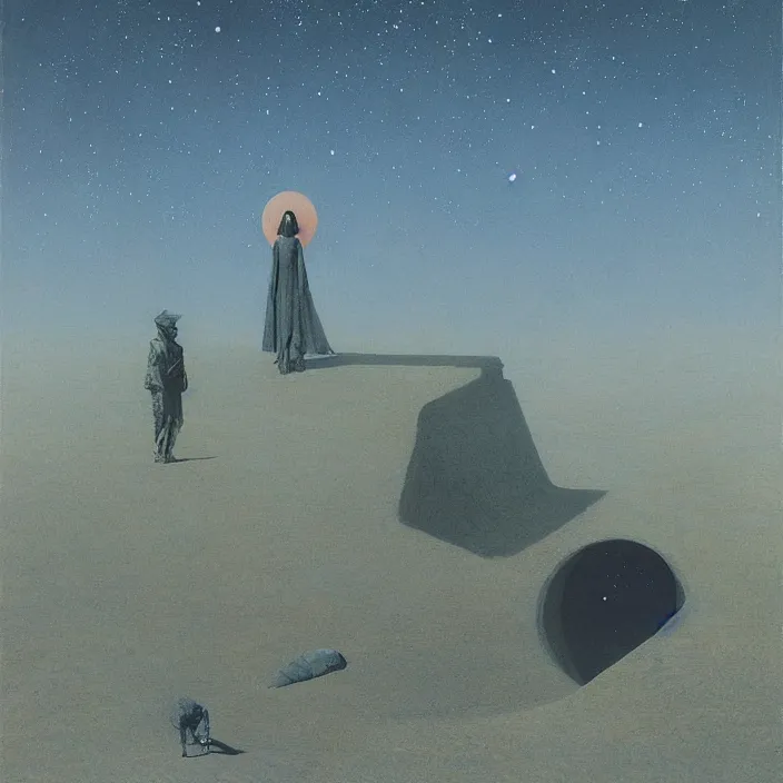 Prompt: the stars are calling, science fiction, Edward Hopper and James Gilleard, Zdzislaw Beksinski, highly detailed