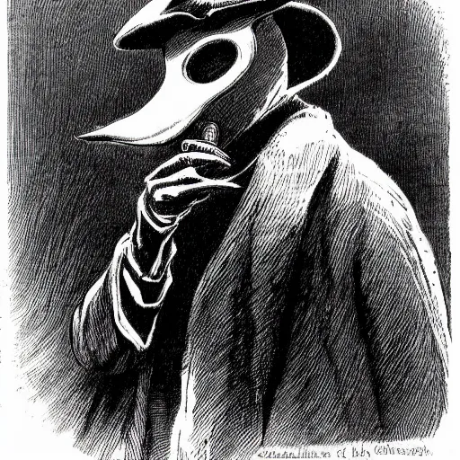 Image similar to plague doctor by charles dana gibson