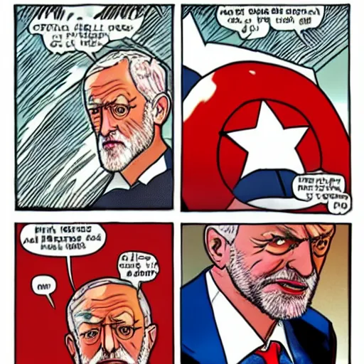 Prompt: Jeremy Corbyn as Captain America