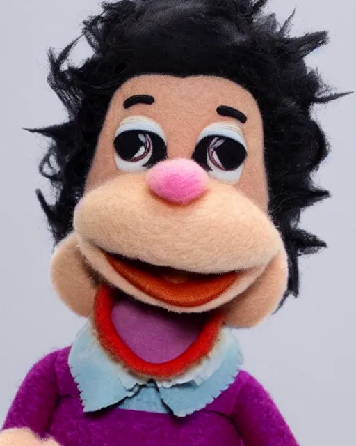 Image similar to phyllis vance as a muppet. highly detailed felt. hyper real photo. 4 k.