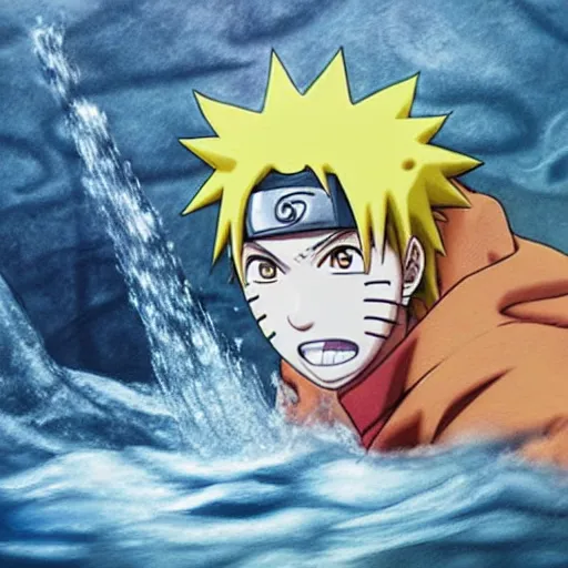 Image similar to Naruto drowning