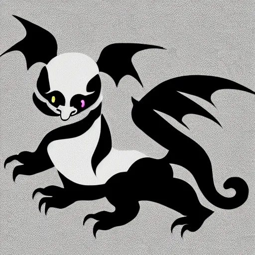 Image similar to vector art of welsh dragon and panda mixed, intercrossed, chimera, welsh flag, adobe illustrator