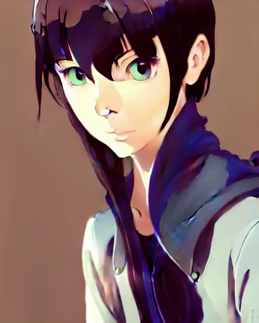 Prompt: style of makoto shinkai, loish : : gorgeous willa holland : : evil witch, swirling black magic : : symmetrical face, symmetrical eyes : : full body pose : : gorgeous black hair : : magic lighting, low spacial lighting : :