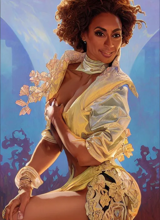 Prompt: shangela, painting by artgerm and greg rutkowski and alphonse mucha