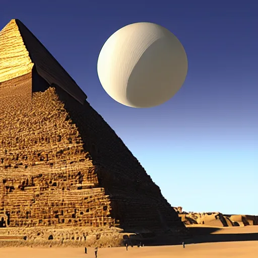 Prompt: the great sphere of giza next to sphinx, unreal engine,