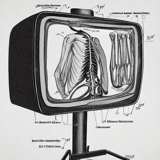 Image similar to anatomical description of a old tv