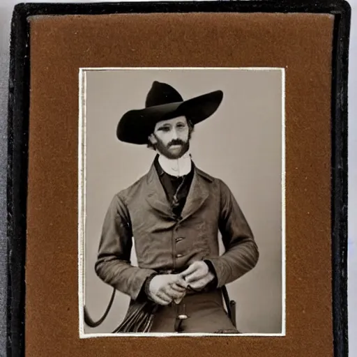 Image similar to kangaroo dressed as a cowboy, cowboy hat boots spurs and pistol, 1 8 0 0 s, photo