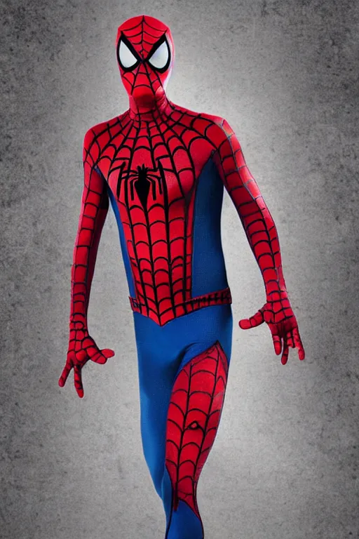 Image similar to an adult spiderman halloween costume ad, full body concept, full height,