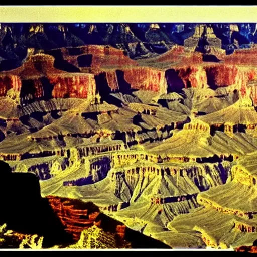 Image similar to Grand Canyon scene by Dali. FROG! FROG! FROG! FROG!