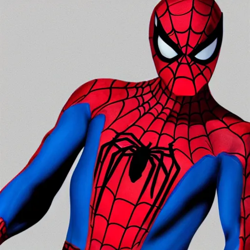 Image similar to down syndrome spider man photorealistic