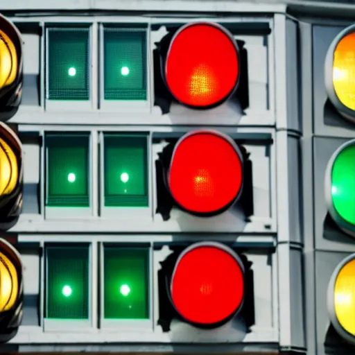 Prompt: traffic lights containing images