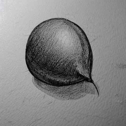 Image similar to professional liner sketch of a lemon