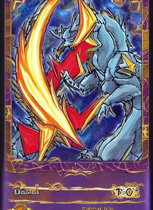 Image similar to yu - gi - oh card of a dragon