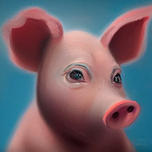 Image similar to angry piglet, detailed painting, 4 k, concept art