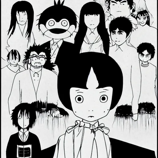 Image similar to studio ghibli junji ito