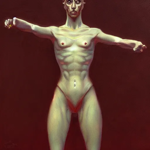 Image similar to torso portrait of a humanoid avian warrior, by Gerald Brom on Artstation