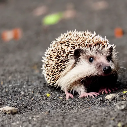 Image similar to a hedgehog made of lava