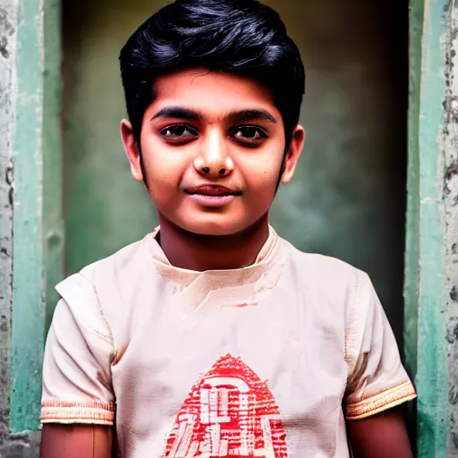 Image similar to portrait of rishab pant as a chotu bhaiya, canon 3 5 mm portrait photography, ultrarealistic