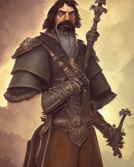 Image similar to digital painting of hernan cortes by filipe pagliuso and justin gerard, symmetric, fantasy, detailed, intricate, portrait, digital painting, sharp focus, tarot card, studio ghibli color scheme, handsome, concept art, alluring, game art, cel shading